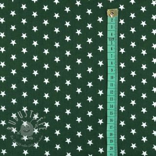 Baumwollstoff Petit stars dark green