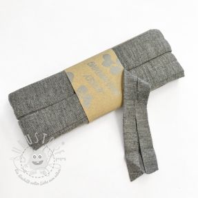 Elastisches Schrägband viskose - 3 m grey melange