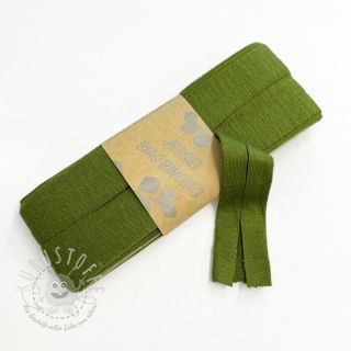 Elastisches Schrägband viskose - 3 m olive green