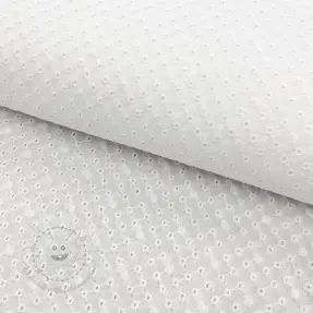 Baumwollstoff EMBROIDERY Daniela white