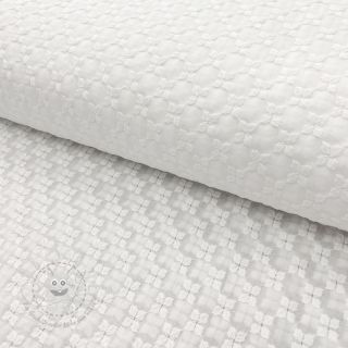 Baumwollstoff EMBROIDERY Emilie 2-side white