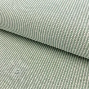 Dekostoff DOBBY Colored stripe soft green