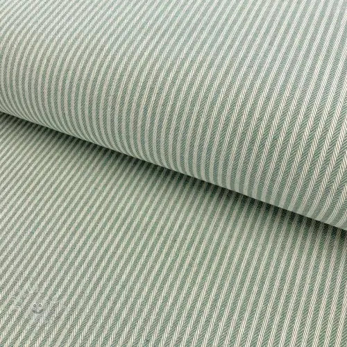 Dekostoff DOBBY Colored stripe soft green