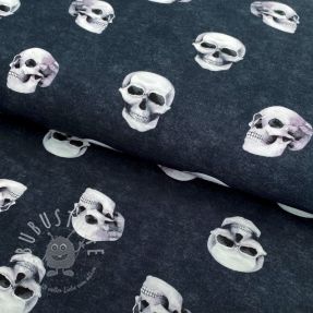 Jersey GOTS Skull navy digital print