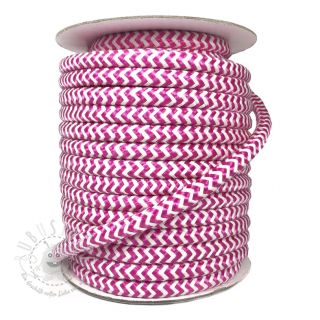 Twisted kordel ZIG ZAG fuchsia