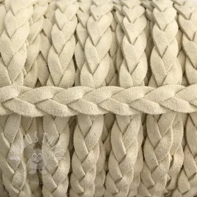 Wildlederkordel twisted off white