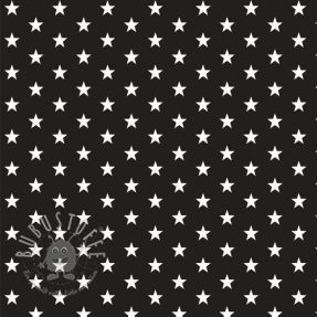 Baumwollstoff Petit stars black