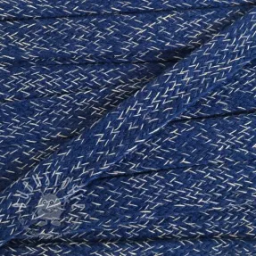 Flachkordel 15 mm melange navy