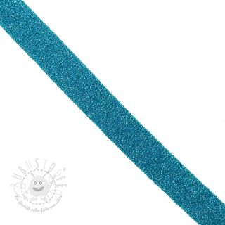 Schrägband LUREX aqua