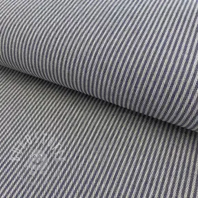 Dekostoff DOBBY Colored stripe navy blue