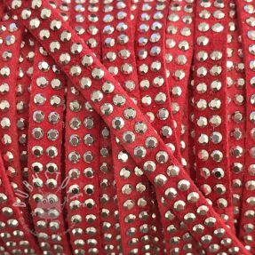 Wildlederkordel strass coral