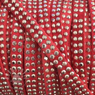 Wildlederkordel strass coral