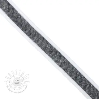 Strickborte Webband LUREX grey