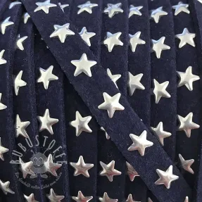 Wildlederkordel Sterne dark blue