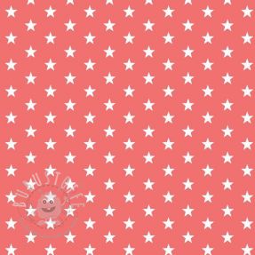 Baumwollstoff Petit stars coral