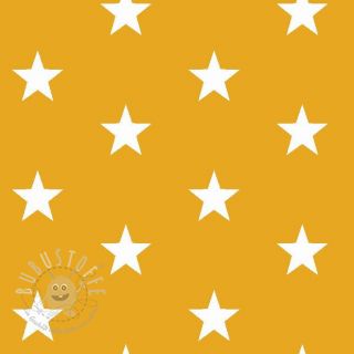 Baumwollstoff Stars yellow