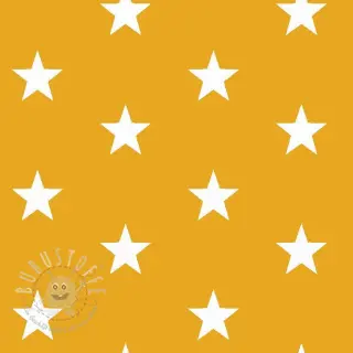 Baumwollstoff Stars yellow