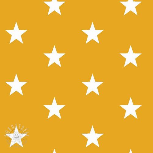 Baumwollstoff Stars yellow