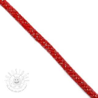 Lurexkordel 10 mm red