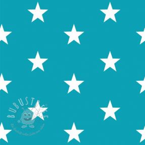 Baumwollstoff Stars turquoise