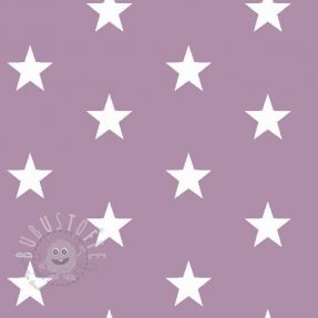 Baumwollstoff Stars lilac