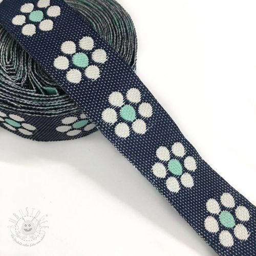 Band Jeans flowers mint