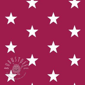 Baumwollstoff Stars cerise