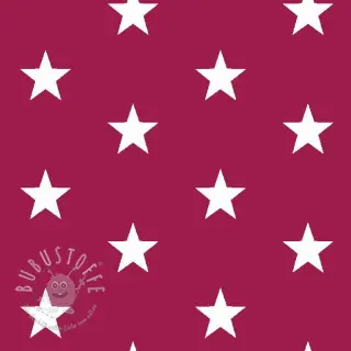 Baumwollstoff Stars cerise