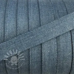 Flachkordel 15 mm Denim baby blue