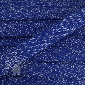 Flachkordel 15 mm melange cobalt
