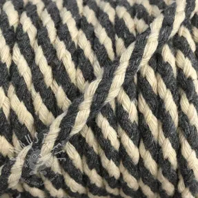 Baumwollkordel 5 mm grey ecru
