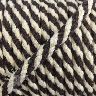 Baumwollkordel 5 mm brown ecru