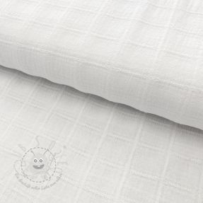 Baumwollstoff EMBROIDERY DOBBY Square white