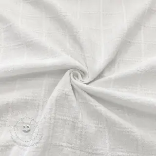Baumwollstoff EMBROIDERY DOBBY Square white