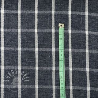 Double gauze/musselin Double sided Checks navy melange