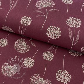 Dekostoff Linenlook Elegant dandelion bordeaux