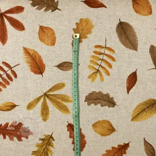 Dekostoff Linenlook Watercolor falling leaves