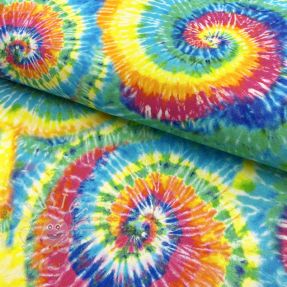 Dekostoff premium Luxe rainbow swirl digital print