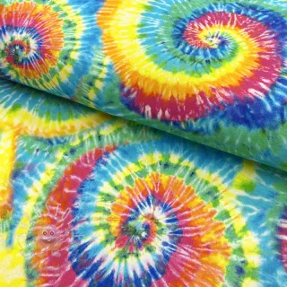 Dekostoff premium Luxe rainbow swirl digital print