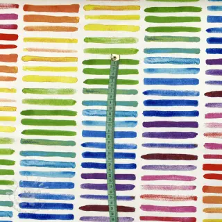 Dekostoff premium Colorful rainbow stripe