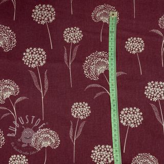 Dekostoff Linenlook Elegant dandelion bordeaux