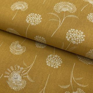 Dekostoff Linenlook Elegant dandelion golden yellow