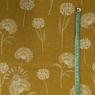 Dekostoff Linenlook Elegant dandelion golden yellow