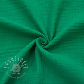 Double gauze/musselin hunter green