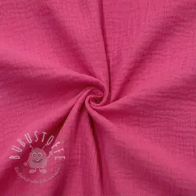 Double gauze/musselin fuchsia ORGANIC