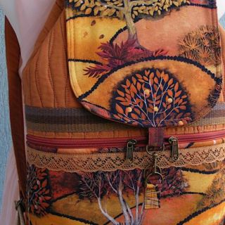 Dekostoff Forest hill autumn digital print