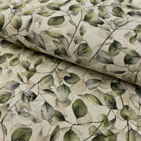 Dekostoff Linenlook Poplar leaves