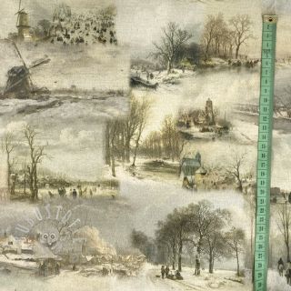 Dekostoff Winter landscape digital print