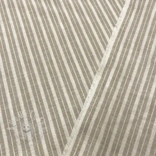 Leinen mit Baumwolle Lira big stripe beige