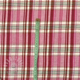 Double gauze/musselin Double sided CHECKS pink